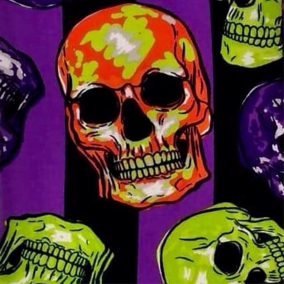 LuLaRoe OS Leggings Halloween Skulls Rare Unicorn - Picture 2 of 6